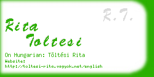 rita toltesi business card